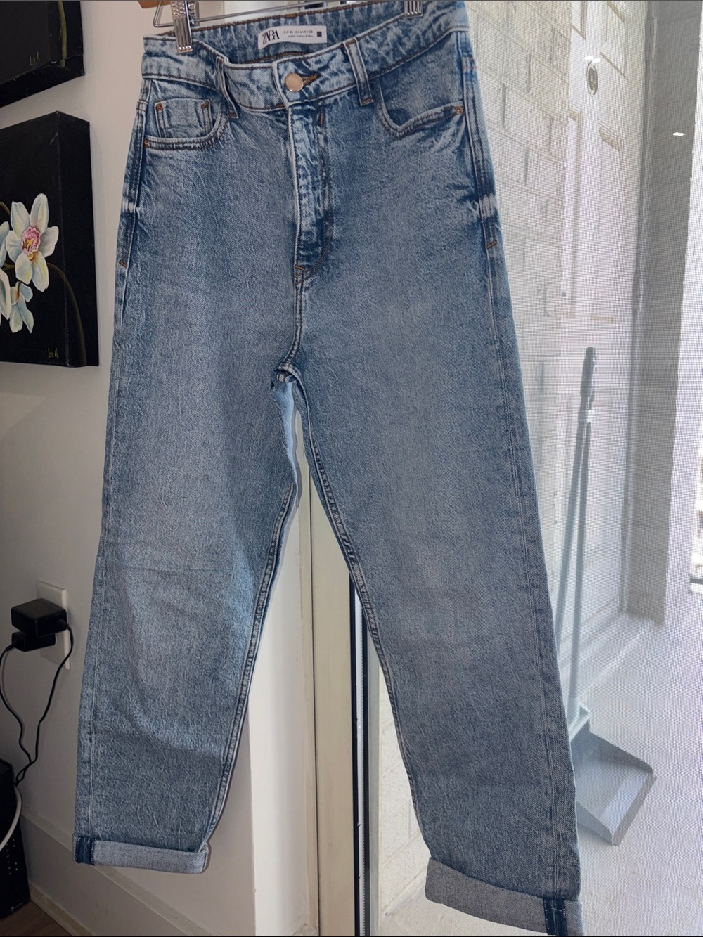 Zara Light Blue Relaxed Fit Jeans